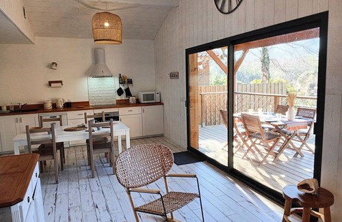 Vielle-Saint-Girons Apartment | Wooden lodge with garden