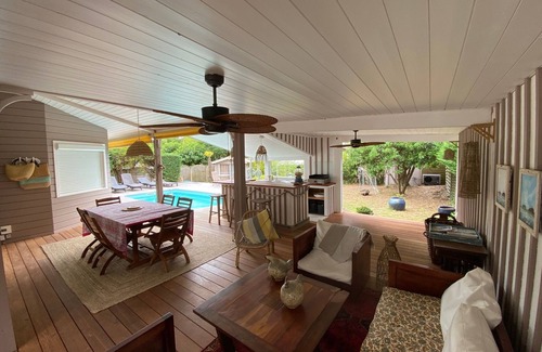Claouey Villa | Wooden villa, quiet and not overlooked, with swimming pool, jacuzzi and wooded garden