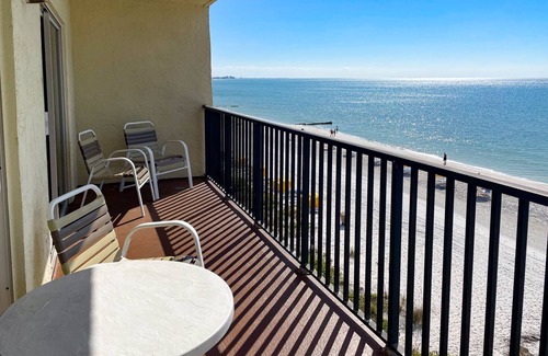 Madeira Beach Condo | Wow! What a View. Beachfront. Private Balcony. Heated Pool. Easy Walk to Restaurants.