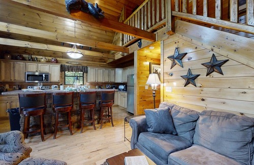 Gatlinburg - Pigeon Forge Cabin | Wuzzy's Flophouse - WiFi/Arcade Game/Sauna/Hot Tub/Fireplace