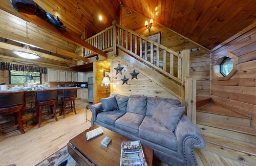 Gatlinburg - Pigeon Forge Cabin | Wuzzy's Flophouse - WiFi/Arcade Game/Sauna/Hot Tub/Fireplace