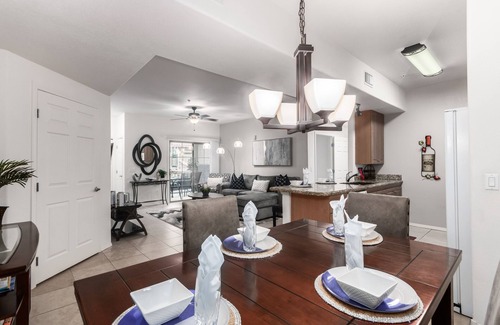 East Mesa Condo | You Go Ground Floor! Heated Pool, Spa and More!