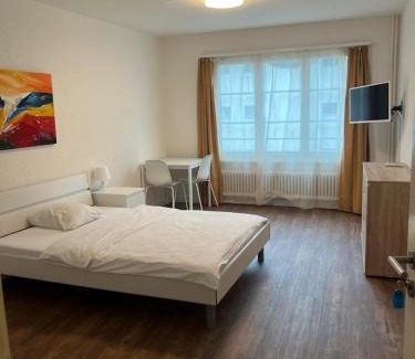 Brugg Apartment | Zimmer mit geteiltem Bad & Küche