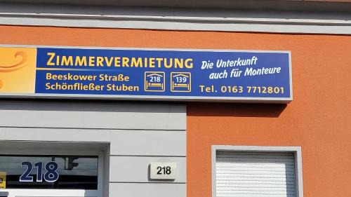 Eisenhuettenstadt House | Zimmervermietung Schönfließer Stuben auch für Monteure