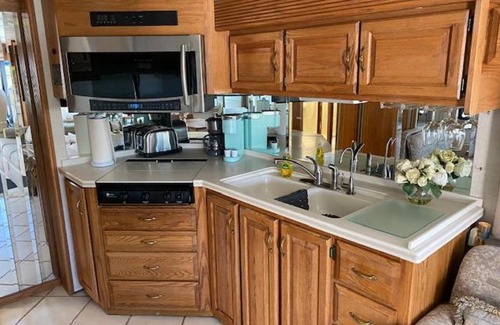 St. George House | Zion RV Stone Pool Inn, Pets stay Free, fenced in yard, relaxing waterfall!