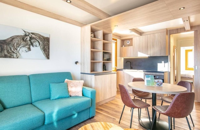 100m from resort center, balcony, parking, tv, ski locker, 40m², Valmorel