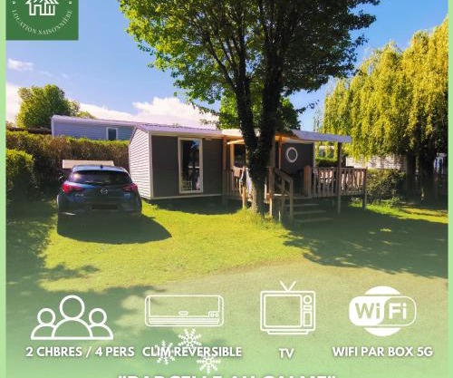 155- Joli Mobilhome 4 Pers 2 chambres Clim Tv Wifi Camping 5 étoiles