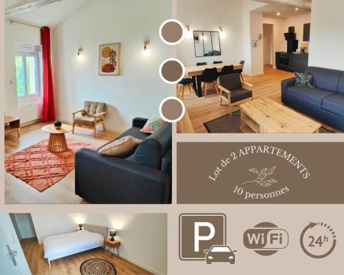 2 en 1, 10 pers, parking, Wifi