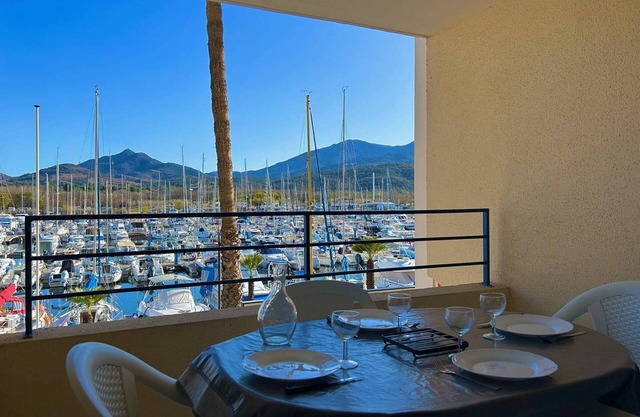2-room cabin 4 pers. near beach, parking, port view - Argelès