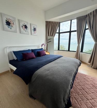 2BR Apartment - Beachfront - Corner Unit - Netflix - Unifi 300mbps - Mutiara Melaka Pantai Puteri