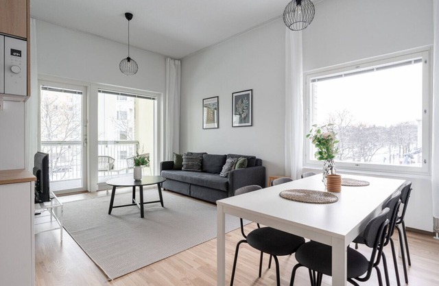2BR Brand New Apartment with Sauna and Balcony