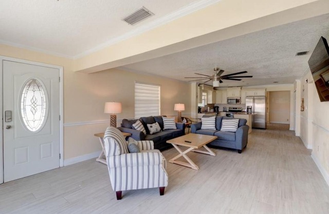 3 bedroom 2 bath home walking distance to beach