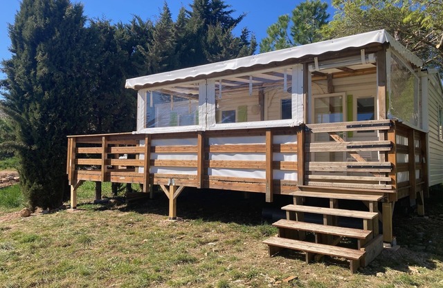 37 Mobile-home 3 bedrooms/6 beds quiet nature air-conditioned