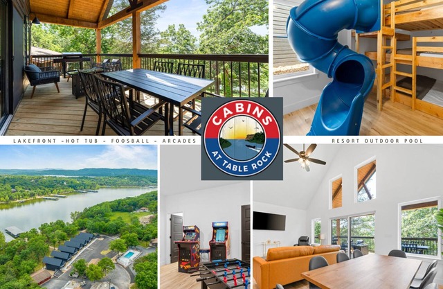 4 BR Waterfront Cabin w/Pool + Swim & Boat dock