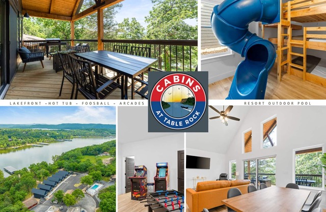 4 BR Waterfront Cabin w/Pool + Swim & Boat dock