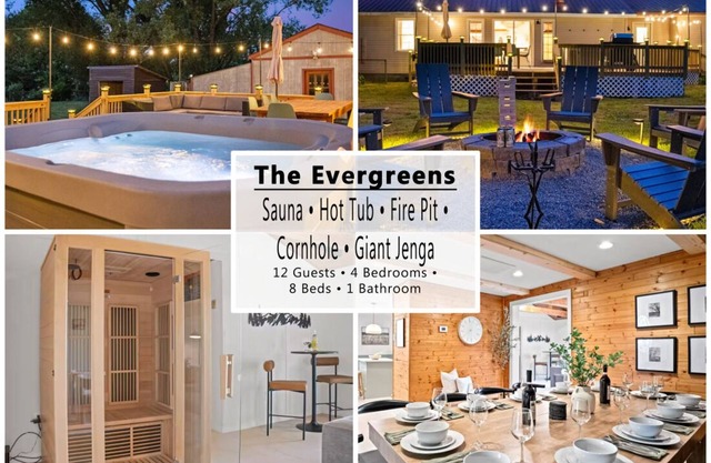 4br 3ba/10 min to NRG/hot tub/sauna/firepit