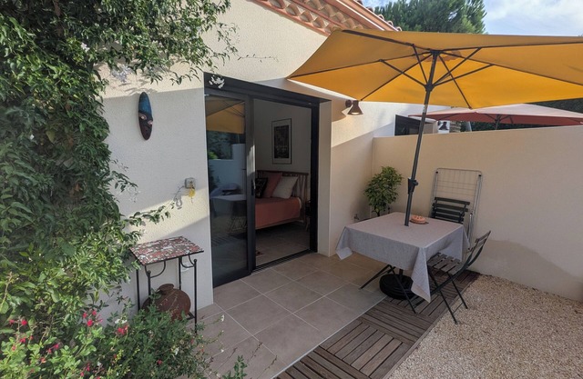 A quiet room with a private courtyard