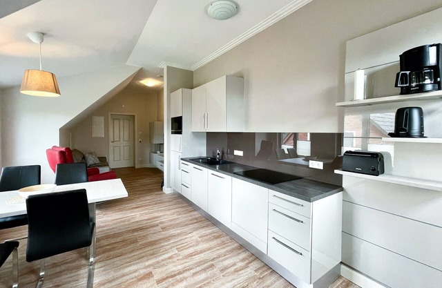 Altstadt Borkum central apartment upper floor on the left