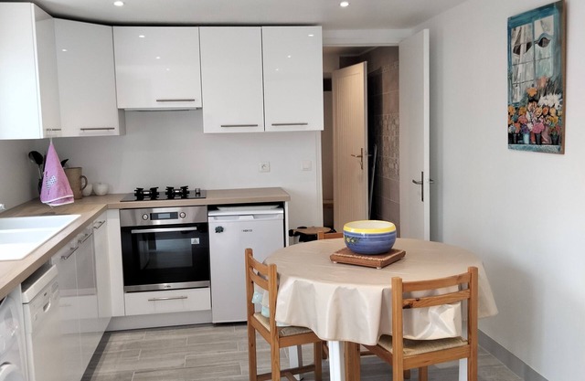 Apartment with private enclosed garden in villa