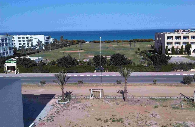 apartment seen on turquoise sea