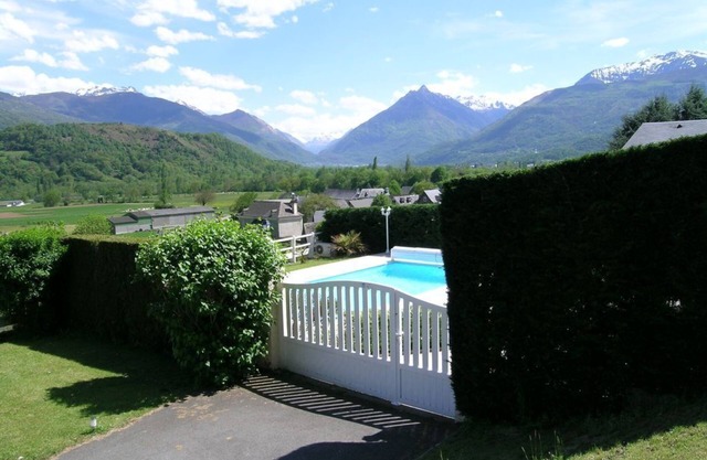 Apartment with terrace on property with heated swimming pool