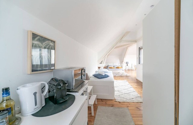 Appartement design style loft, centre, terrasse