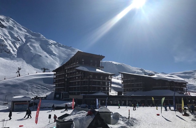 At the foot of the slopes on Arcs 2000