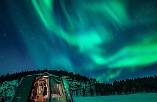 Aurora Hut Dundret Lapland