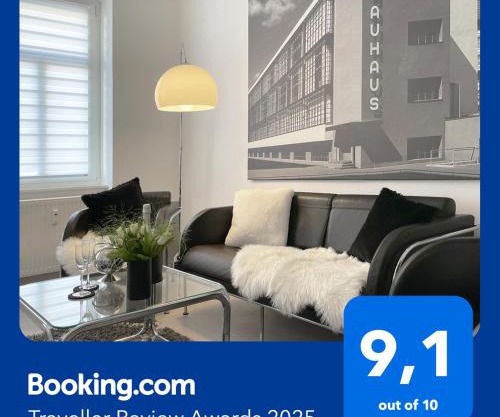 BAUHAUS Design-Luxus Apartment, 20er Jahre Stil, Garten