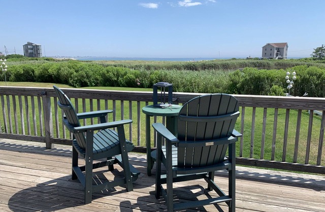 Beach House with large deck & ocean views!