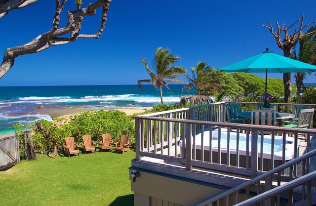 Beachfront Luxury Home, Panoramic Ocean Views, Walk To Tunnels Beach TVNCU-1214