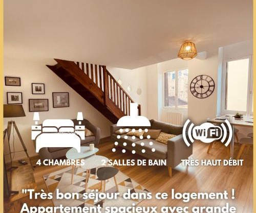 Bel Appart' 4 chambres duplex Durafour