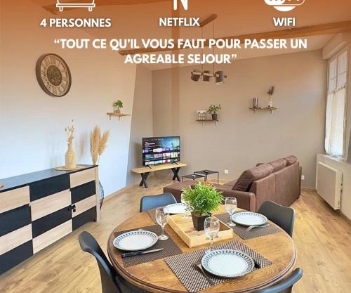 Bel appartement 2-4 pers Centre-ville Netflix