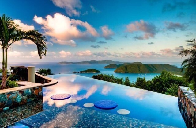 Best views & pool deck on St John just up the hill from Cinnamon Bay Beach.