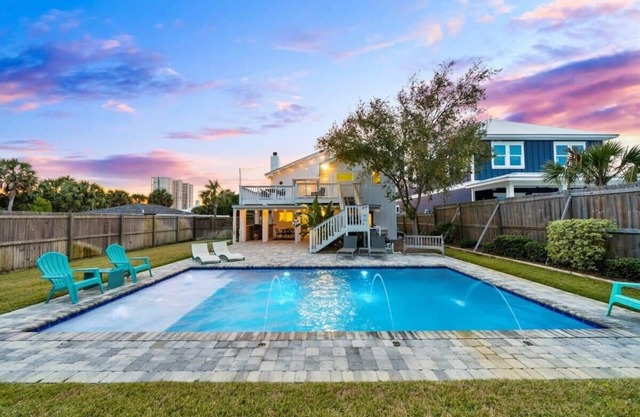 Bid-A-Wee Beach Home-Private Heatable Pool,Private Beach Access,1 Block to Beach