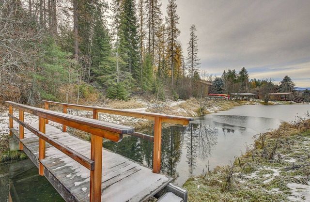 Bonners Ferry Cabin w/Wraparound Deck & Views!