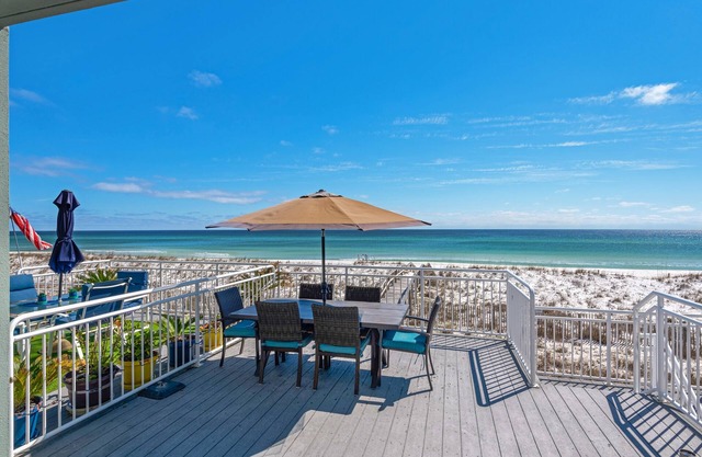 🏖️Breathtaking Beach Front-Elevator-Tub-Gulf Views-4BR White Sands 423
