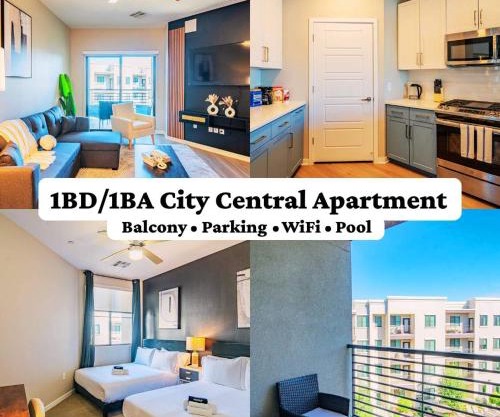 Bright 1BR Uptown Biltmore Gym Pool Parking WD