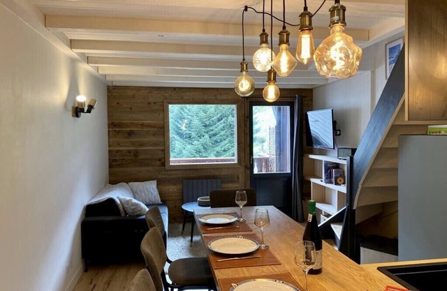 Bright apt facing the Mont Blanc chain