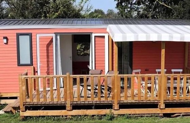 Camping L'Escapade * - Mobile home Florès 34m2 (3 bedrooms) + terrace 7 people