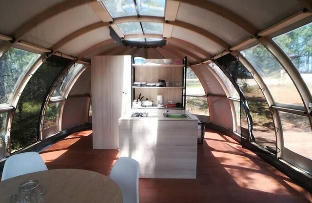 Camping La Truffière*** - Dome panoramic 3 rooms 4 persons Without sanitary facilities