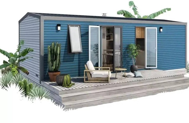 Campsite Beau-Rivage * - Cottage FAMILY (covered terrace) new 2022 4 to 7 people - 4 pers. included in the tariff