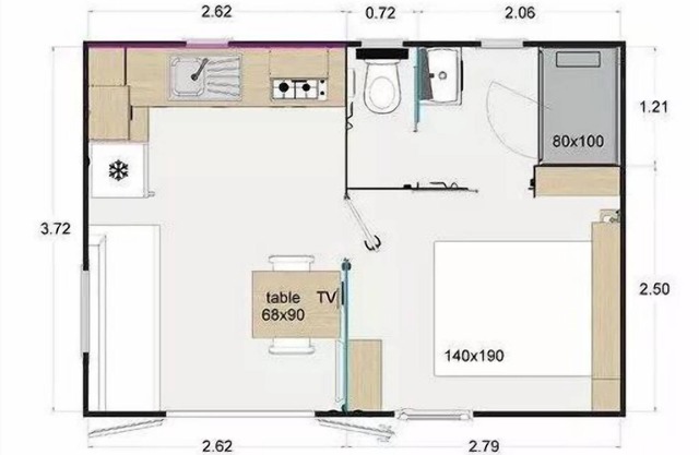 Campsite of Keranterec* - 2-room Duo Cottage for 2 people