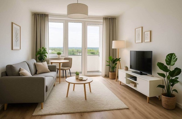 Central, bright 2-room apartment with modern flair