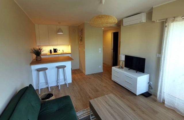 Charming 2-room apartment: swimming pool and tennis residence, near Cannes