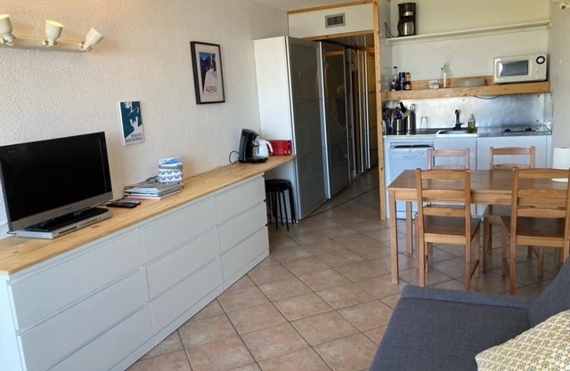 Charming Studio facing Mont Blanc ARC 2000, ski-to-door departure, 30 m2, 5 people