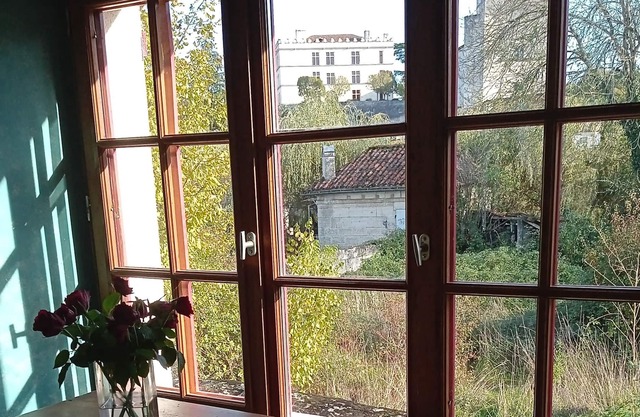 Chateau view is 4 minute walk to the village centre, chateau and river views.