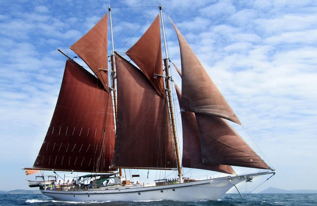 Classic gaff schooner