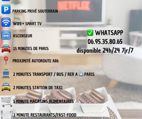 Cosy Appart Rueil - 50m2 Parking Souterrain - proche Paris - Business et loisir
