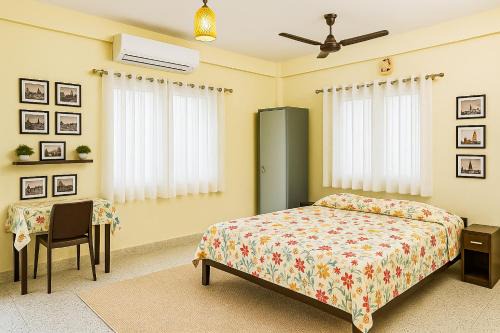 couple friendly room with balcony, kitchen private bath